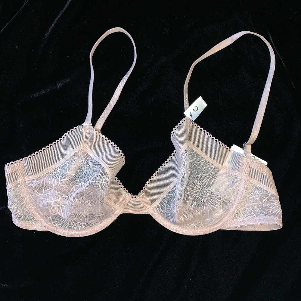 NWT Calvin Klein Bare underwire lace pink Bra 32C